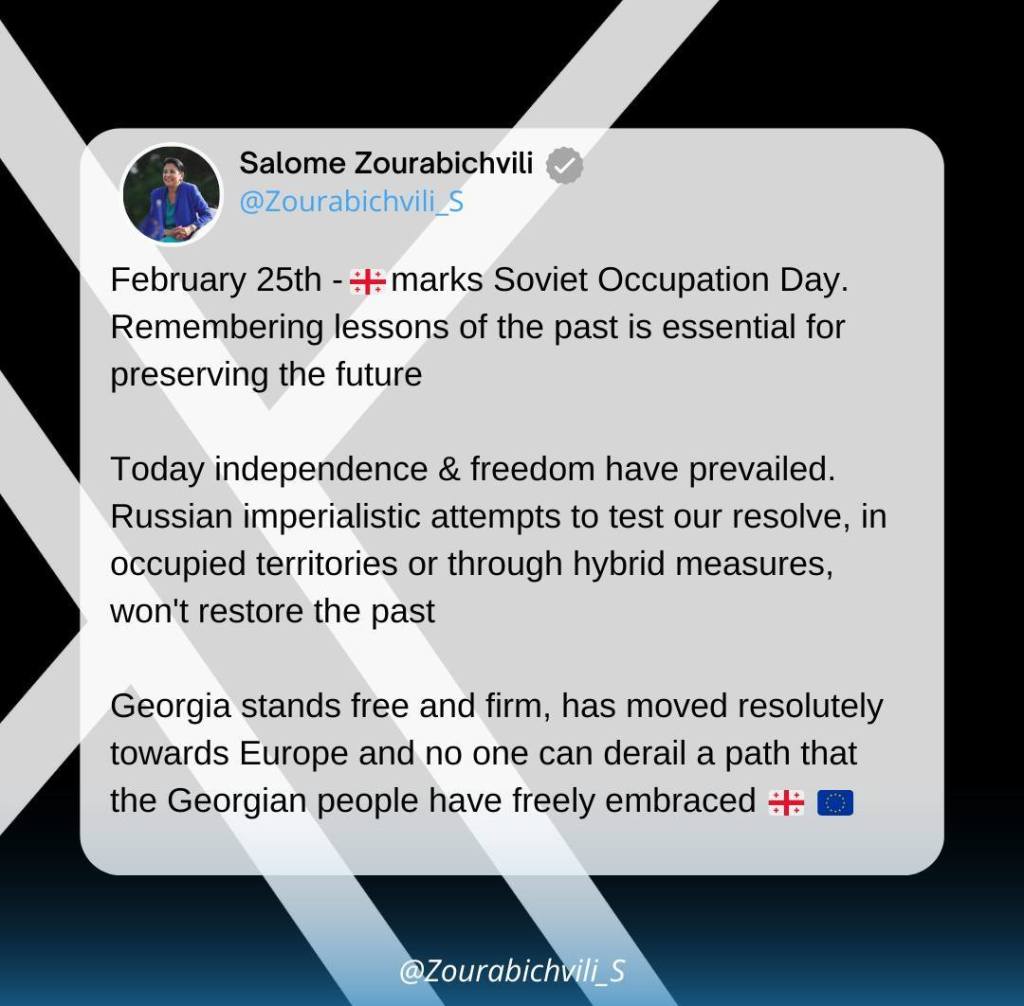 სალომე ზურაბიშვილი – “დღეს დამოუკიდებლობამ და თავისუფლებამ&nbsp;გაიმარჯვა!